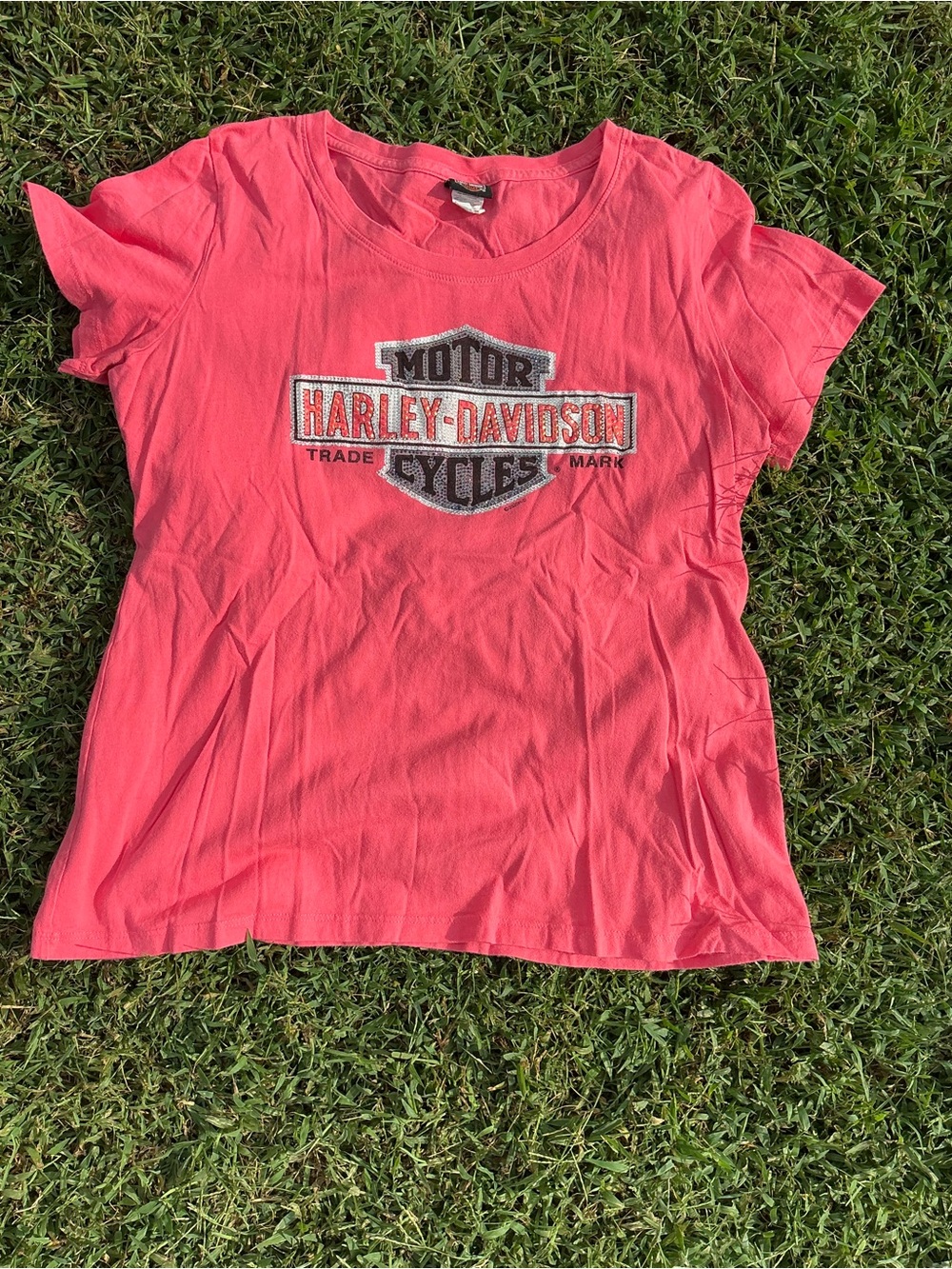 Harley-Davidson Coral Pink Short Sleeve Logo Tee